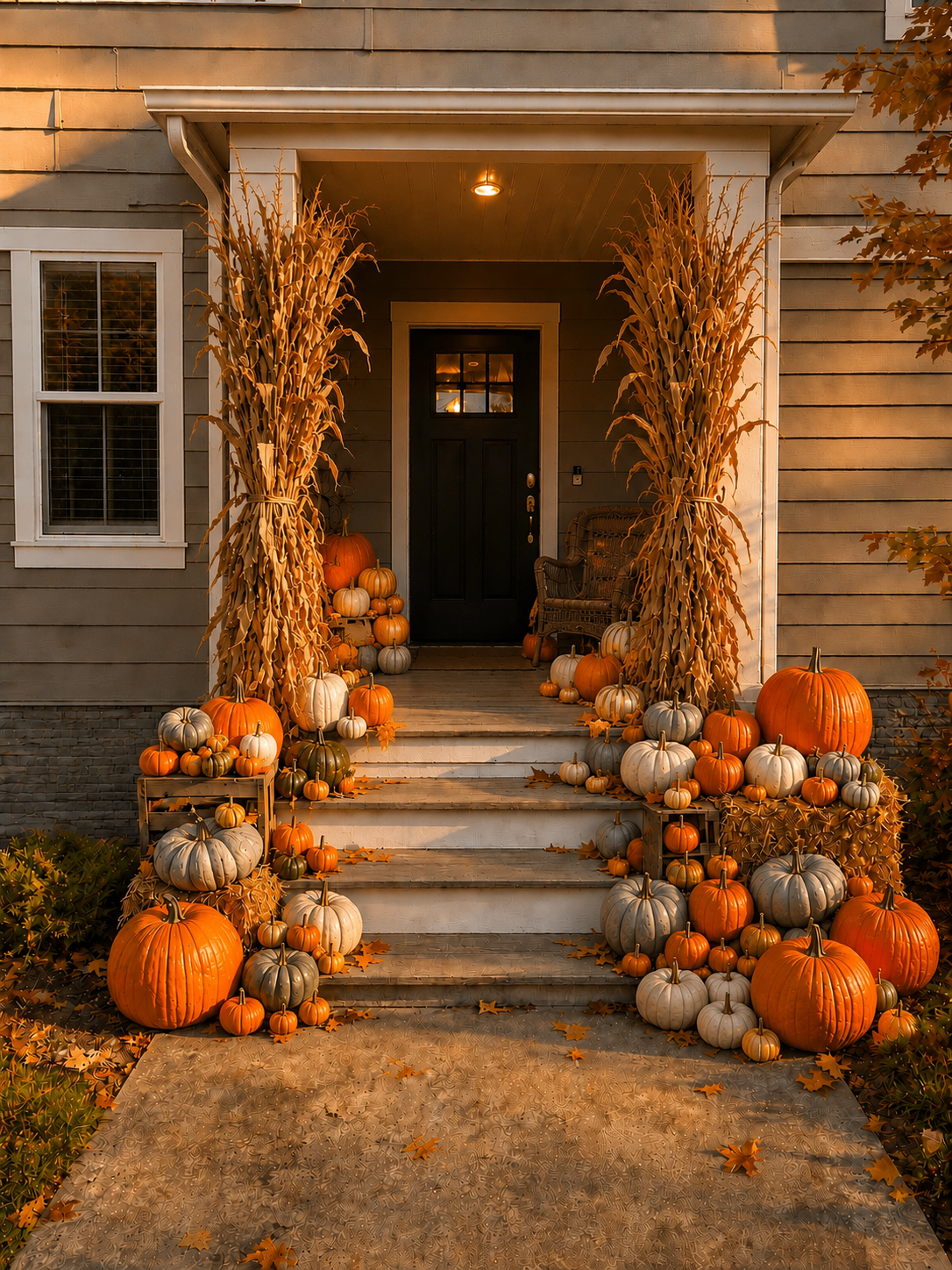 The Homestead porch after decorating