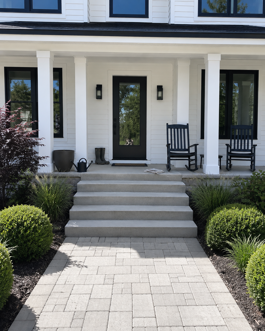 The Grand Harvest porch before decorating