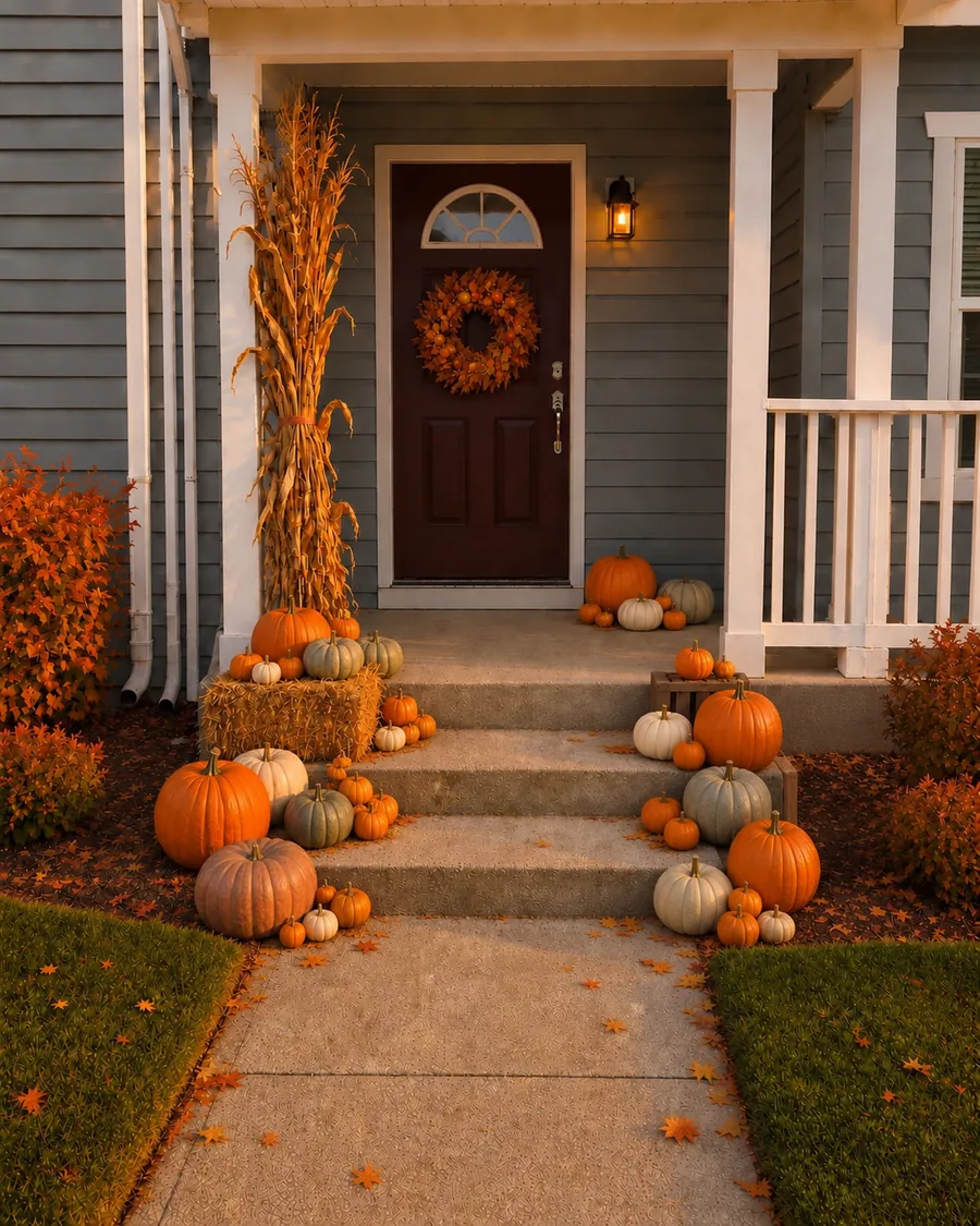 The Hearth porch after decorating